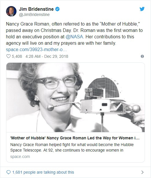 เรื่องราวชีวิตของหญิงเก่ง ผู้ให้กำเนิดกล้องโทรทรรศน์อวกาศ Hubble