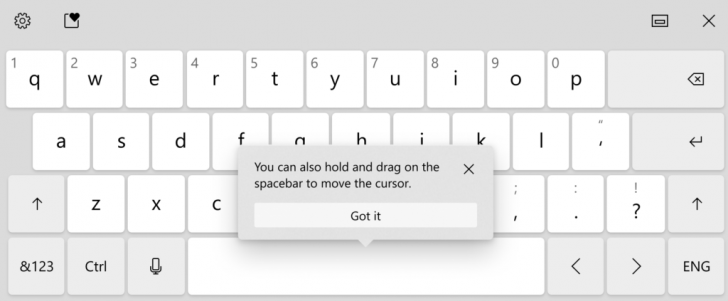Microsoft เพิ่มฟีเจอร์ใหม่ Touch Keyboard บน Windows 10